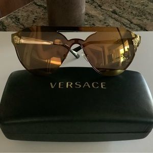 Authentic Versace Model OVE2161 Bronze Mirrored Lens Sunglasses